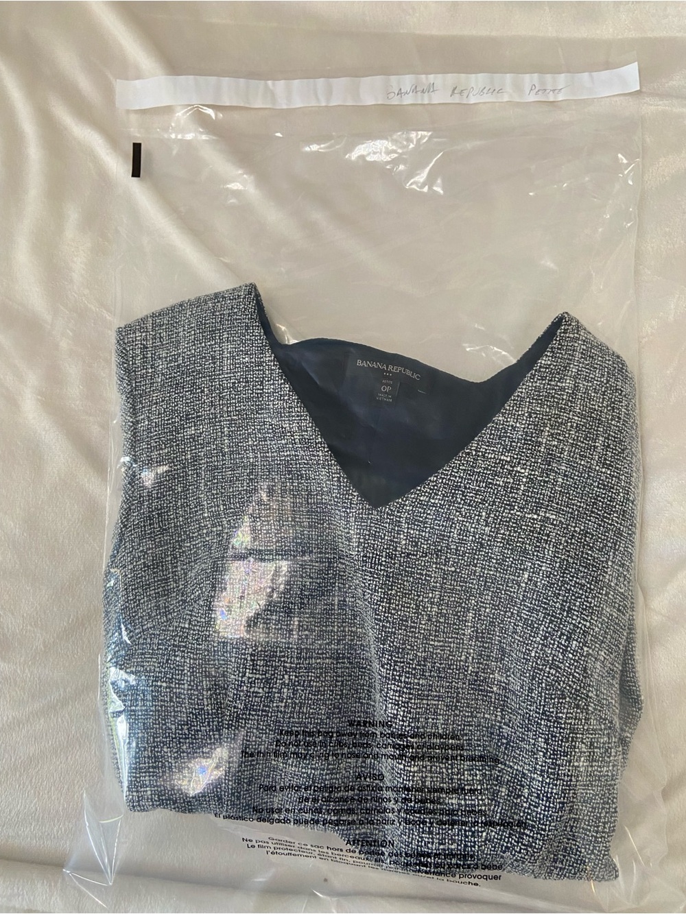 Banana Republic Gray Tweed V-Neck Sheath Dress - Picture 3 of 6